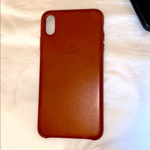 Apple XS max saddle brown leather case